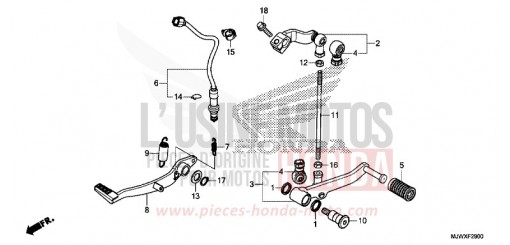PEDAL CB500XAJ de 2018
