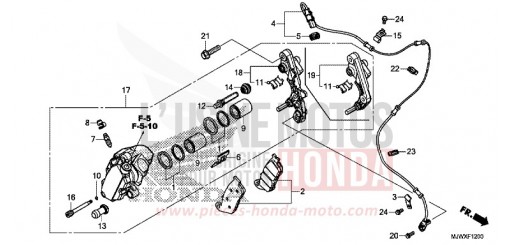 VORDERRAD-BREMSSATTEL CB500XAJ de 2018