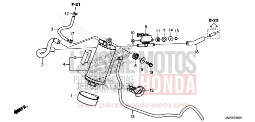 AKTIVKOHLEBEHAELTER CB500XAJ de 2018