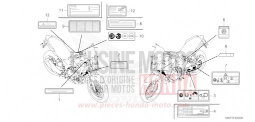 WARNETIKETT CB500XAK de 2019