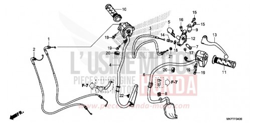 HEBELGRIFF/SCHALTER/KABEL CB500XAK de 2019