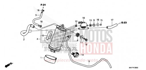 AKTIVKOHLEBEHAELTER CB500XAM de 2021