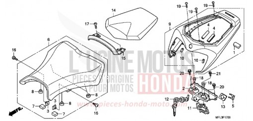 SIEGE CBR1000RRA de 2010