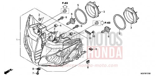 PROJECTEUR CBR1000RRC de 2012