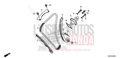 NOCKENWELLENKETTE/SPANNVORRICHTUNG CB500XAE de 2014