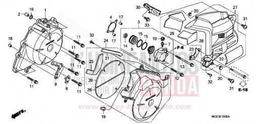 WECHSELSTROM-GENERATORABDECKUNG VFR1200FDD de 2013