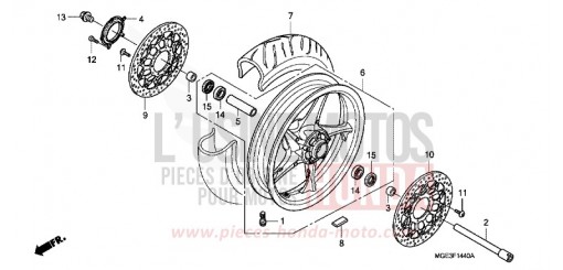 VORDERRAD VFR1200FDD de 2013