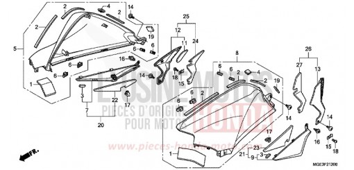 TANKABDECKUNG VFR1200FDD de 2013