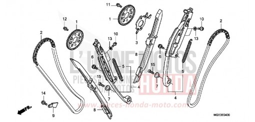 NOCKENWELLENKETTE/SPANNVORRICHTUNG VFR1200FDD de 2013