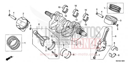 VILEBREQUIN/PISTON VFR1200XDG de 2016