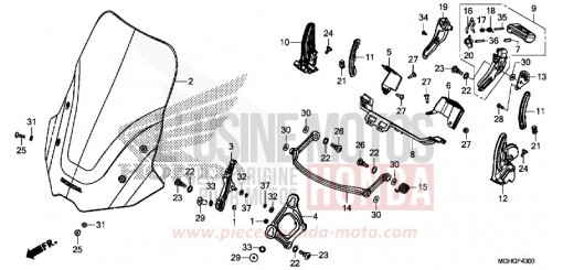 PARE-BRISE VFR1200XDG de 2016