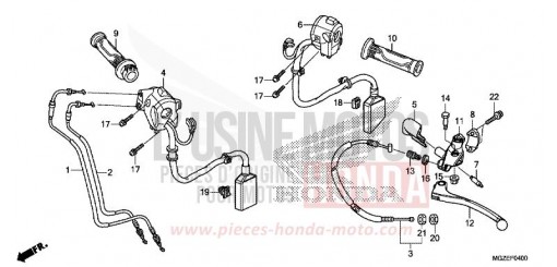 HEBELGRIFF/SCHALTER/KABEL CB500FAF de 2015