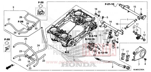 DROSSELKLAPPENGEHAEUSE VFR800XF de 2015
