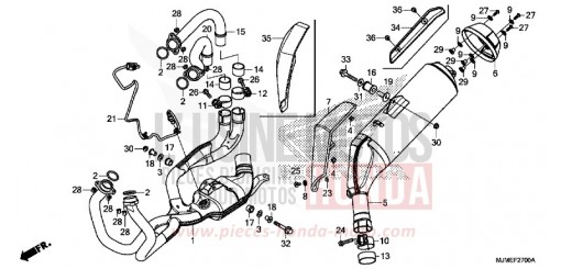 ABGAS-SCHALLDAEMPFER VFR800XF de 2015