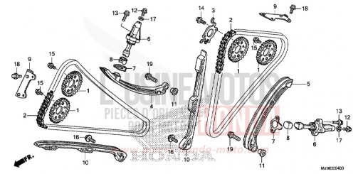 NOCKENWELLENKETTE/SPANNVORRICHTUNG VFR800XF de 2015