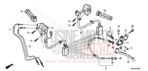 HEBELGRIFF/SCHALTER/KABEL CB500FAG de 2016