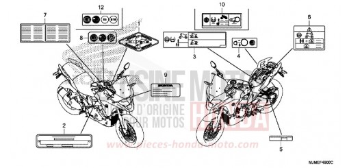 WARNETIKETT VFR800XH de 2017
