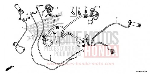 SCHALTER/KABEL VFR800XH de 2017