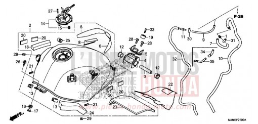 KRAFTSTOFFTANK VFR800XH de 2017