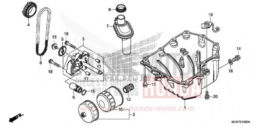 OELWANNE/OELPUMPE CB500FAH de 2017