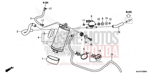 AKTIVKOHLEBEHAELTER CB500FAH de 2017