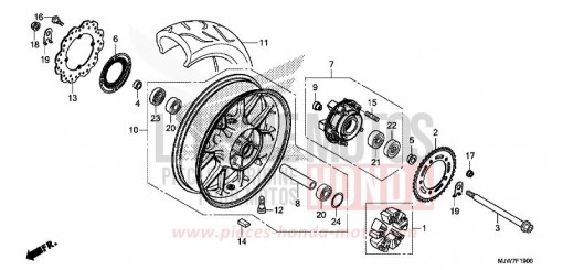 HINTERRAD CB500FAH de 2017