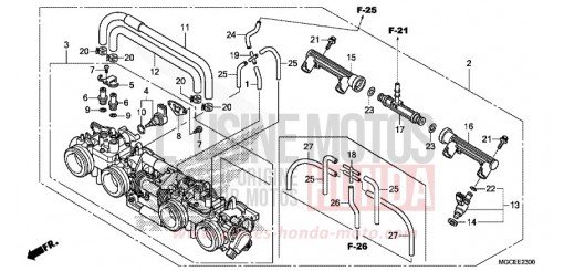 DROSSELKLAPPENGEHAEUSE CB1100SAE de 2014
