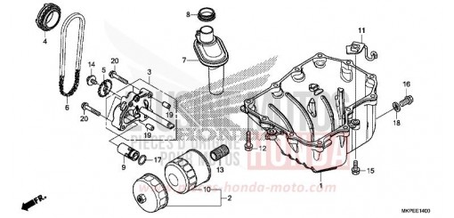 OELWANNE/OELPUMPE CB500FAK de 2019