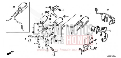HILFSKABELBAUM/ZUENDSPULE CB1100AD de 2013