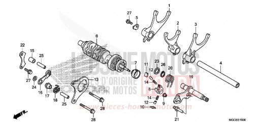 SCHALTTROMMEL/SCHALTGABEL CB1100AE de 2014