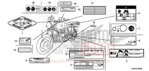 WARNETIKETT CB1100AE de 2014