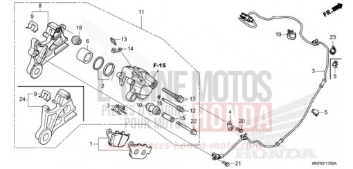 HINTERRAD-BREMSSATTEL CB500FAK de 2019