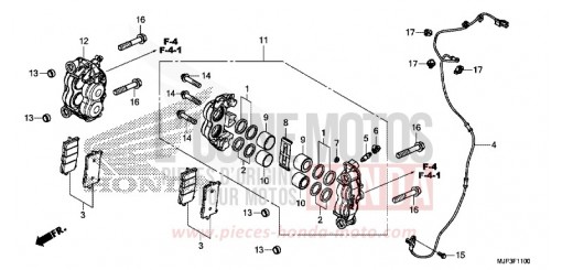 VORDERRAD-BREMSSATTEL CRF1000AH de 2017