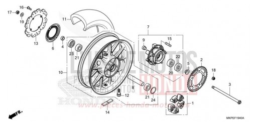 HINTERRAD CB500FAM de 2021