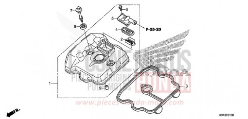 ZYLINDERKOPFDECKEL CBF300NAJ de 2018