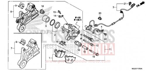 HINTERRAD-BREMSSATTEL CB500FF de 2015