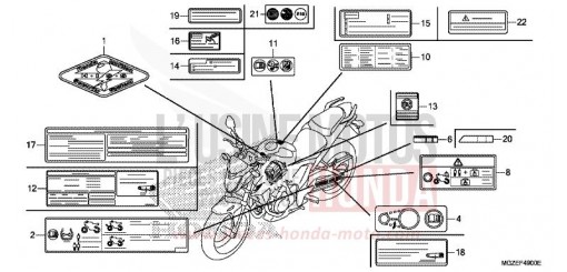 WARNETIKETT CB500FF de 2015