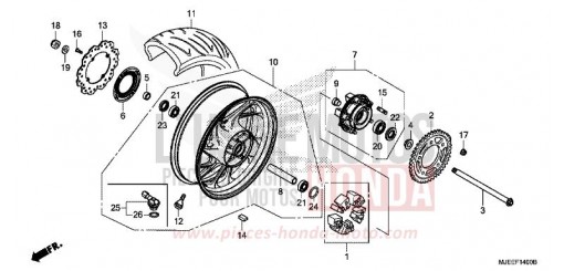 HINTERRAD CB650FAH de 2017