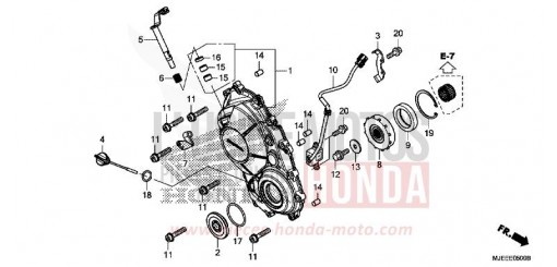 KURBELGEHAEUSEABDECKUNG CB650FAJ de 2018