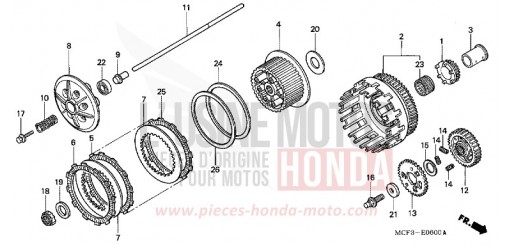EMBRAYAGE VTR1000SP3 de 2003
