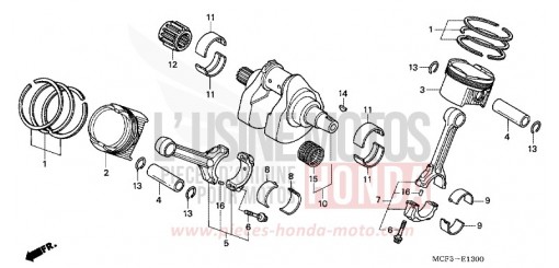 VILEBREQUIN/PISTON VTR1000SP5 de 2005