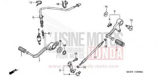 PEDALE VTR1000SP5 de 2005