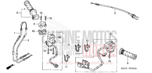 COMMUTATEUR/CABLE VTR1000SP6 de 2006