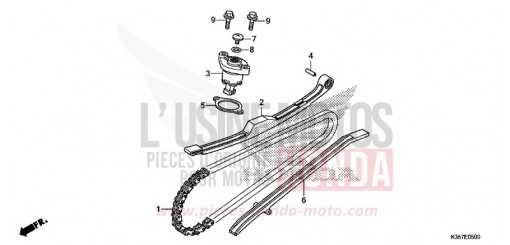 NOCKENWELLENKETTE/SPANNVORRICHTUNG WW125EX2F de 2015