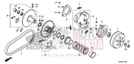 ABTRIEBSFLAECHE WW125EX2F de 2015
