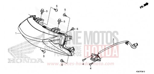 KOMBINATIONSLEUCHTE/KENNZEICHENBELEUCHTUNG WW125EX2H de 2017