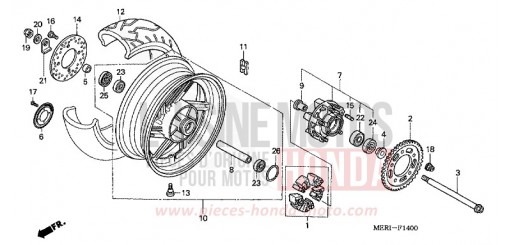 HINTERRAD CBF600NA5 de 2005