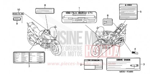 WARNETIKETT CBF600NA5 de 2005