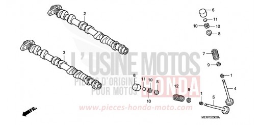NOCKENWELLE/VENTIL CBF600NA6 de 2006