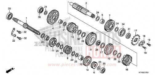 GETRIEBE CBR125RF de 2015